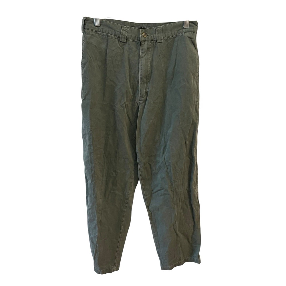 Vintage Bugle Boy Originals Khaki Pants Mens 30x30 Olive Green Cotton Chinos
